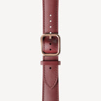 Bracelet en cuir courbé Bordeaux