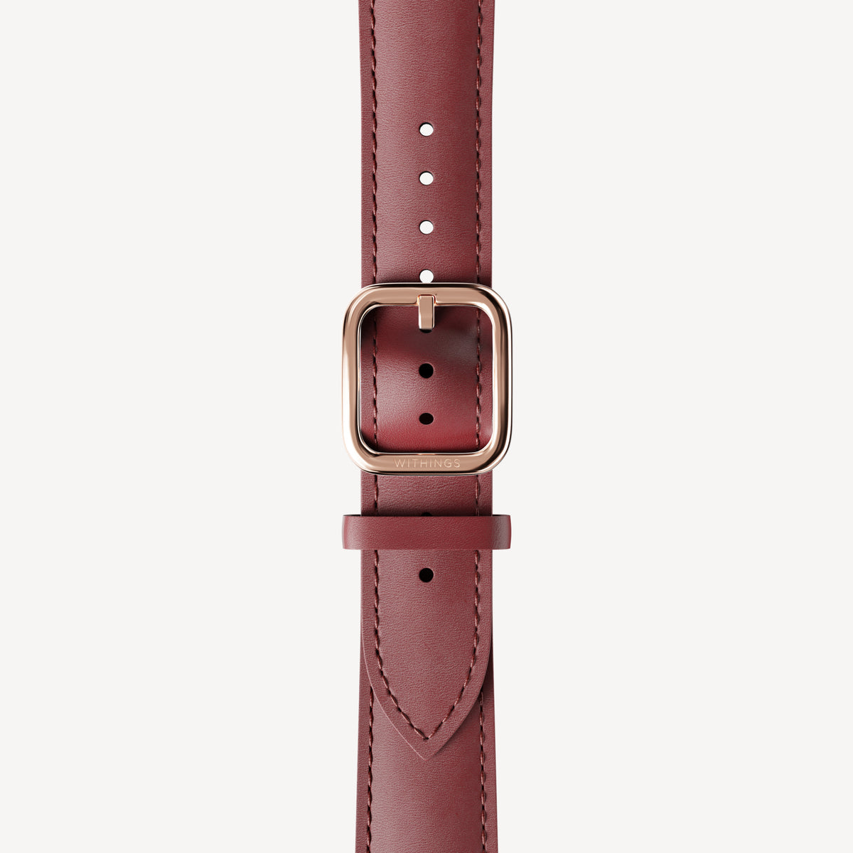 Bracelet en cuir courbé Bordeaux