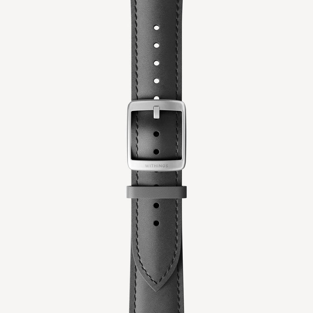 Bracelet en Cuir Incurvé Noir