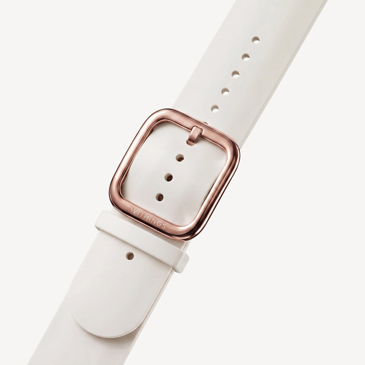 Bracelet sport premium en fluoroélastomère sable & or rose
