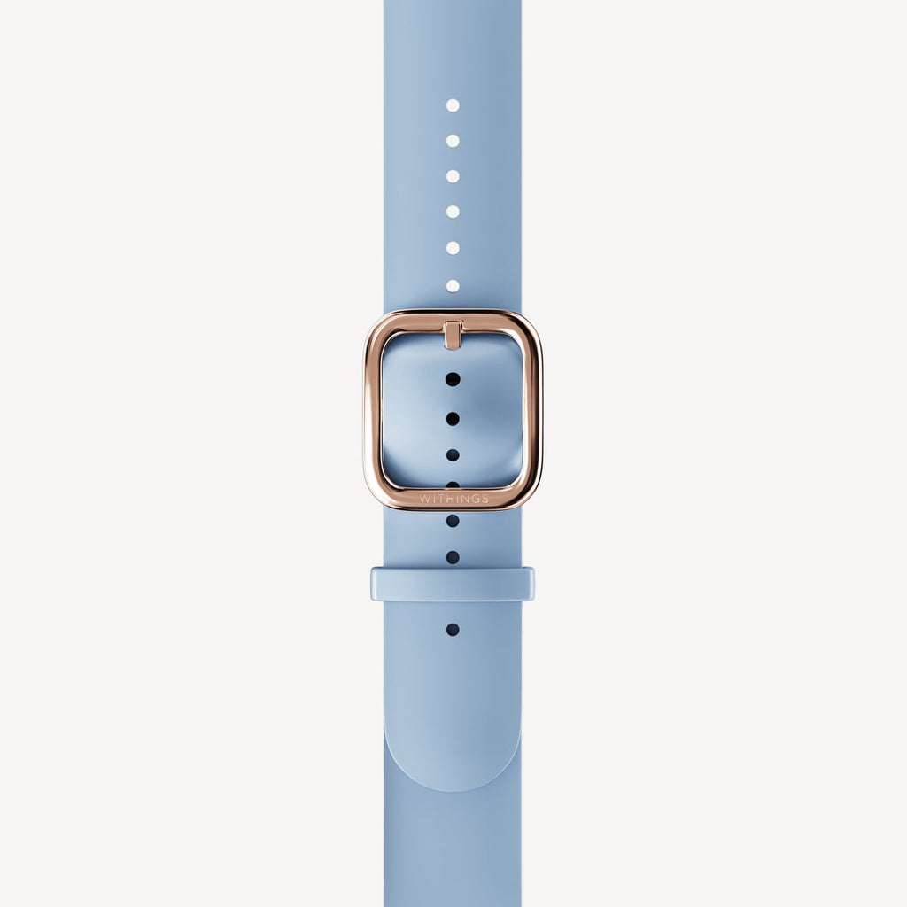 Bracelet sport premium en fluoroélastomère vert clair & argent