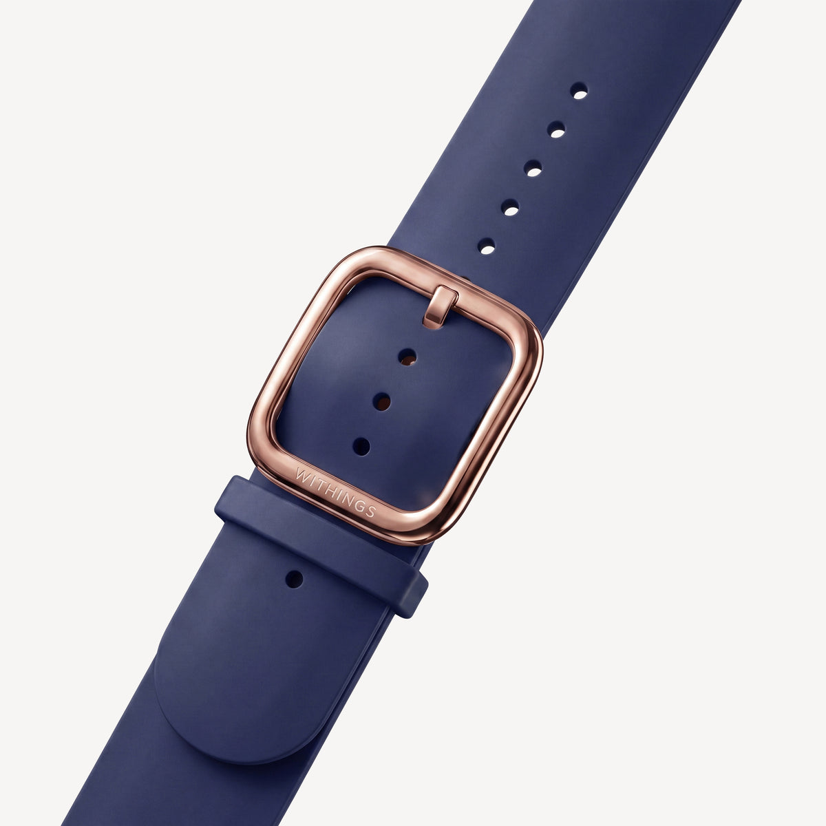 Bracelet Sport Premium Fluoroélastomère Bleu & Or Rose