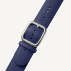 Bracelet sport premium en fluoroélastomère bleu nuit & argent