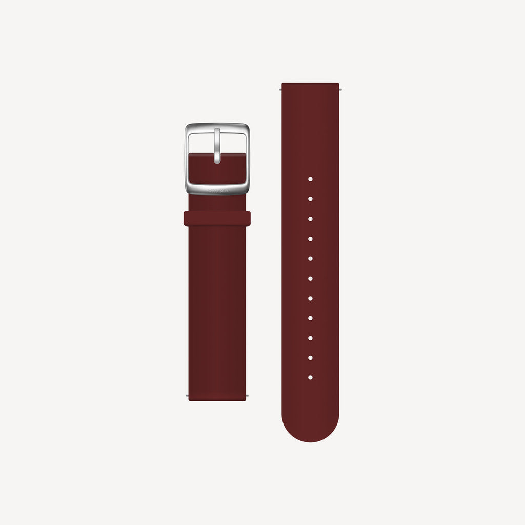 Bracelet sport premium en fluoroélastomère bordeaux